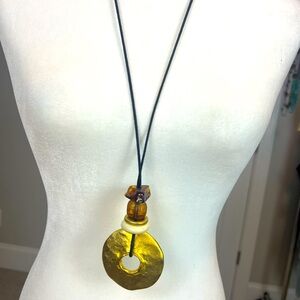 Metal and Bead Necklace